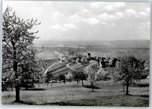 79576 W7858 Ötlingen - Kirche, Ortsansicht, Gasthaus Dreiländerblick