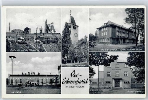 Oer-Erkenschwick Rathaus, Zeche Ewald, Christ König Kirche, Stadtbücherei, Badeanstalt