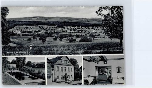 Dörrebach Kirche, Ortsansicht, Gasthaus und Pension Schäfer