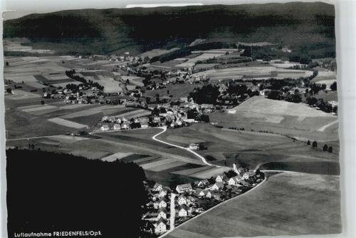 95688 W8591 Friedenfels - Fliegeraufnahme, Ortsansicht, Kirche