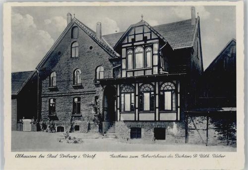 Alhausen Gasthaus zum Geburtshaus des Dichters Friedrich Wilhelm Weber