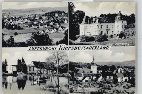 58566 W5883 Kierspe - Kirche, Ortsansicht, Haus Isenburg, Schnörrenbach