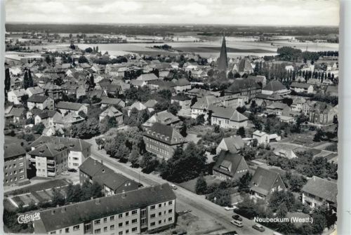 Neubeckum Fliegeraufnahme, Ortsansicht, Kirche