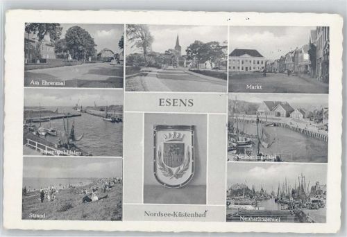 Esens Ehrenmal, Markt, Hafen, Strand, Neuharlingersiel