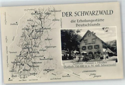 79650 W7860 Raitbach im Wiesental - Gasthaus Zum Hirschen, Karte