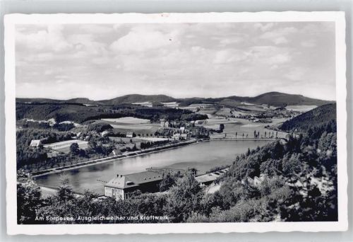 59846 W5768 Hachen , Sauerl - Sorpesee, Ausgleichweiher, Kraftwerk
