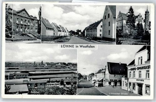 Löhne Amtshaus, Jahnstraße, Bahnhof, Lübbecker Straße