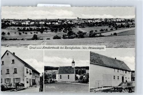 Zwiefalten Gesamtansicht, Handlung Mirnel, Kapelle, gasthaus z. Burren