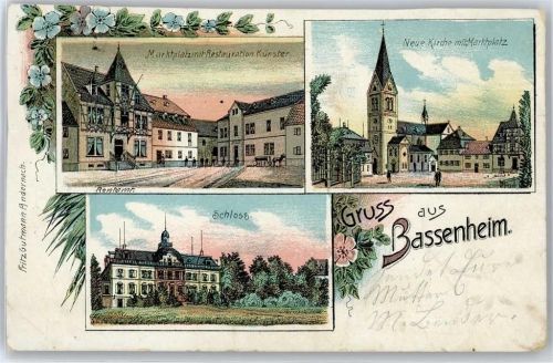 Bassenheim Marktplatz, Restauration Künster, Schloss, Neue Kirche