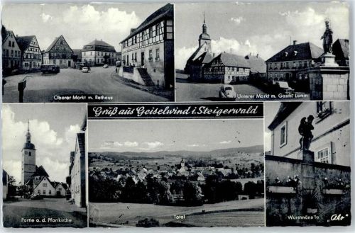 96160 W8614 Geiselwind - Gasthaus zum Lamm , Marktplatz