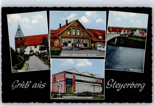 31595 W3074 Steyerberg - Lebensmittelgeschäft Droste , Sparkasse