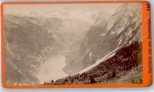 Zwieselalmhütte CDV Format ca. 11 x 6 cm, Dachstein von der Zwieselalpe, Verlag Baldi & Würthle Salzburg