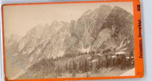 Zwieselalmhütte CDV Format ca. 11 x 6 cm, Zwieselalpe Donnerkogl, Verlag Baldi & Würthle Salzburg