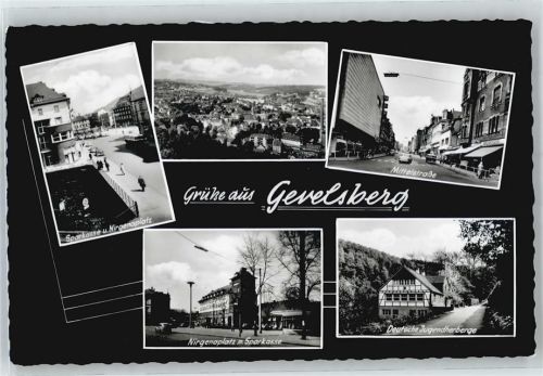 Gevelsberg Spaekasse, Nirgenaplatz, Mittelstrasse, Deutsche Jugendherberge