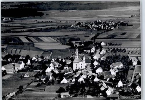 88416 W7955 Steinhausen an der Rottum - Fliegeraufnahme mit Wallfahrtskirche