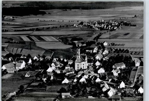 88416 W7955 Steinhausen an der Rottum - Fliegeraufnahme mitWallfahrtskirche