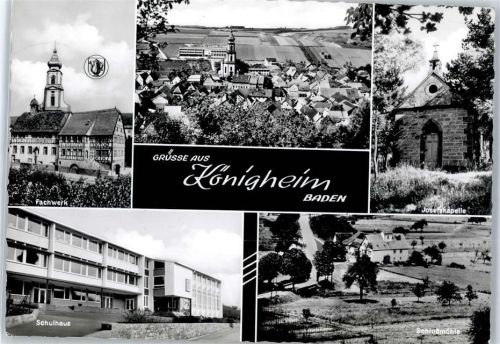 Königheim Schulhaus, Fachwerk, Josefskirche, Schloßmühle
