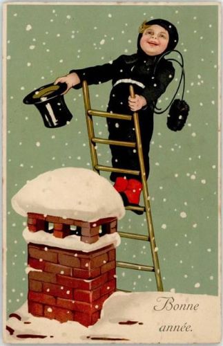 Flatscher, Marie chimney sweep, child, new year