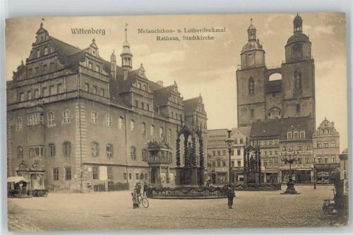 16515 O1401 Wittenberg - Rathaus , Marktplatz