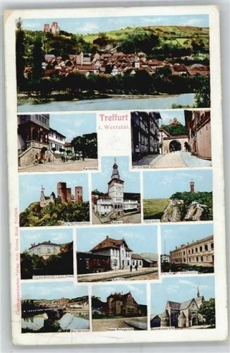 Treffurt Mikroskop-Postkarte