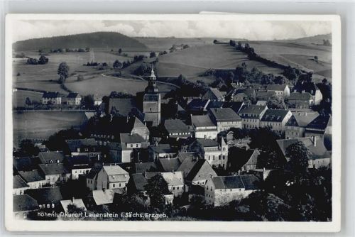 01778 O8246 Lauenstein - Foto-Karte Kirche, Teilansicht