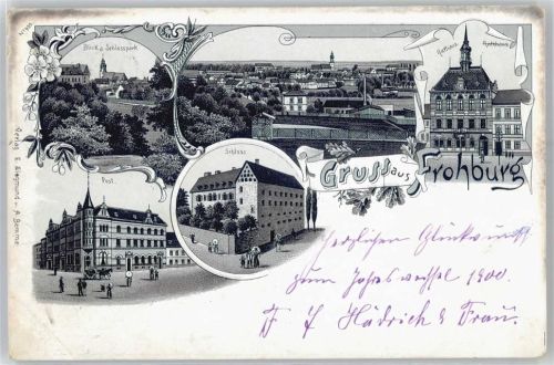 Frohburg Postamt , Rathaus , Marke entfernt