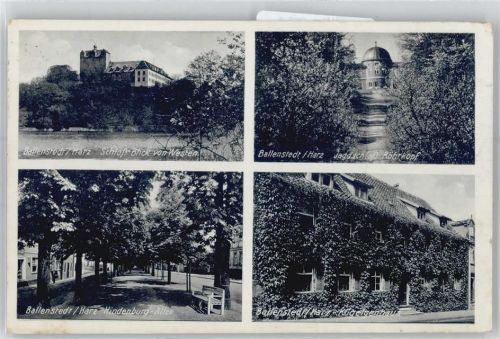 06493 O4303 Ballenstedt - Schloss,Jagdschloss, Hindenburg- Allee, Kugelgenhaus