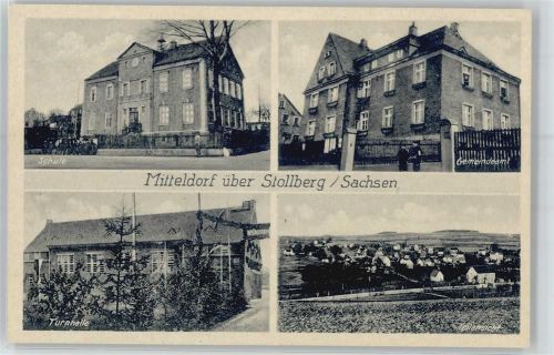 Mitteldorf Schule, Gemeindeamt, Turnhalle, Teilansicht