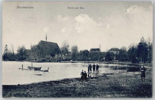 Bordesholm Kirche, Ortsansicht, Partie am See
