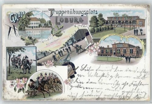 Loburg Truppenübungsplatz, Kommandantur-Gebäude, Casino, Barackenlager, Soldat