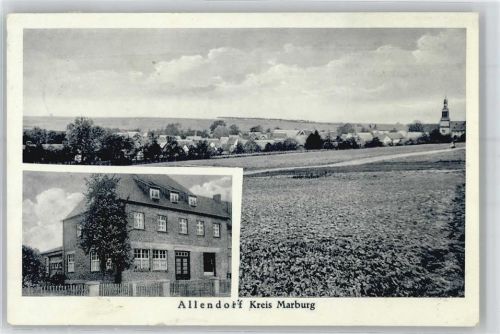 Allendorf Totalansicht und Gasthaus mit Metzgerei
