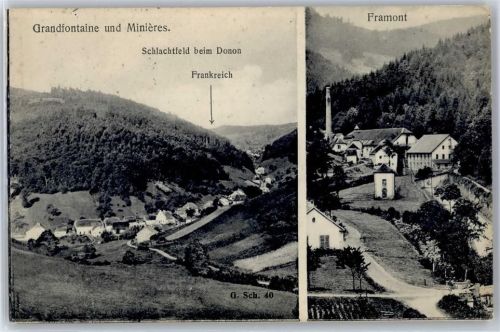 Framont Grandfontaine und Minieres, Schlachtfeld beim Donon