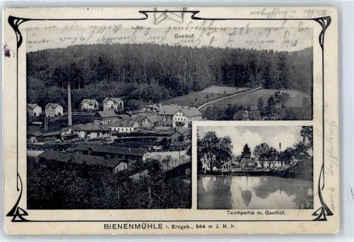09623 O9213 Rechenberg-Bienenmühle - Teichpartie mit Gasthof