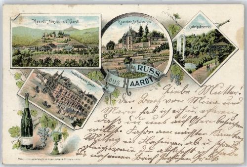 Haardt 1899, Schloss, Brunne, Restaurant Bauer