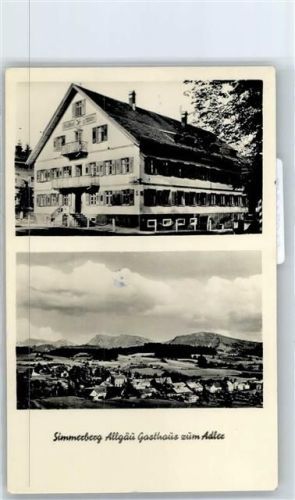 87496 W8961 Simmerberg , Allgäu - Gasthaus und Pension zum Adler
