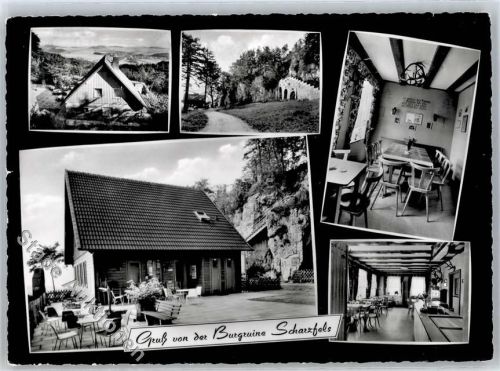 37431 W3422 Barbis - Burgruine Scharzfels Gasthaus