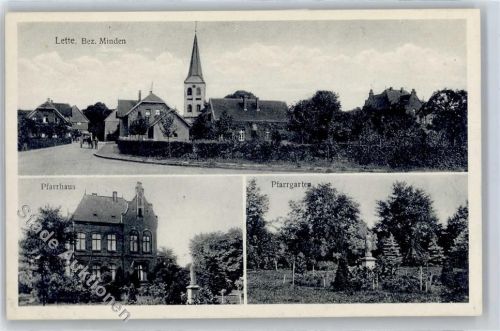 Lette Pfarrhaus Garten Kirche
