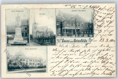 49186 W4505 Ostenfelde - 1901 Kirche Haus Vornholz Sancta Margaretha