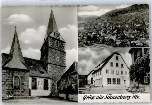 63936 W8762 Schneeberg , Unterfr - Kirche, Kindergarten