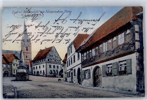 97475 W8729 Zeil - Marktplatz mit Historischen Haus