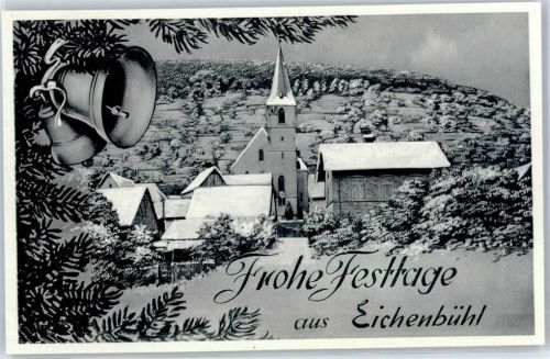 Eichenbühl Winter Kirche Festtagsgrüße