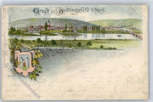 97070 W8700 Heidingsfeld Lithographie 1897