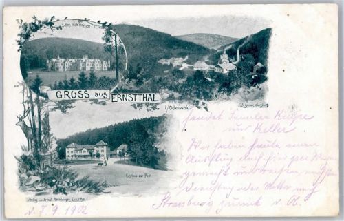 69427 W6933 Ernsttal , Baden - 1902 Gasthaus zur Post
