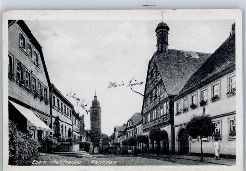96106 W8603 Ebern Gebrauchsspuren Marktplatz