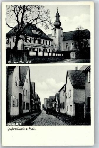 Großwallstadt Kirche Pfarrhaus Turmgasse