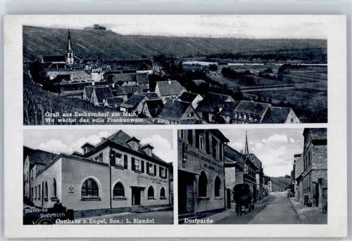 97332 W8712 Escherndorf - Gasthaus zum Engel, Dorfstraße