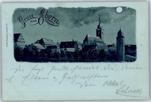 96106 W8603 Ebern - 1899, Mondschein