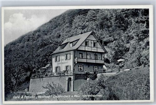 63925 W8761 Laudenbach , Unterfr - Cafe und Pension Waldlust
