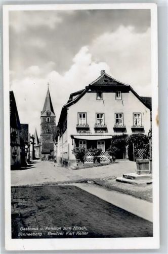 63936 W8762 Schneeberg , Unterfr - Gasthaus u. Pension zum Hirsch