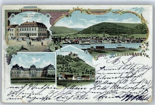 Kleinheubach 1904, Hotel zum Löwensteiner Hof, Schloss Löwenstein, Engelsberg,